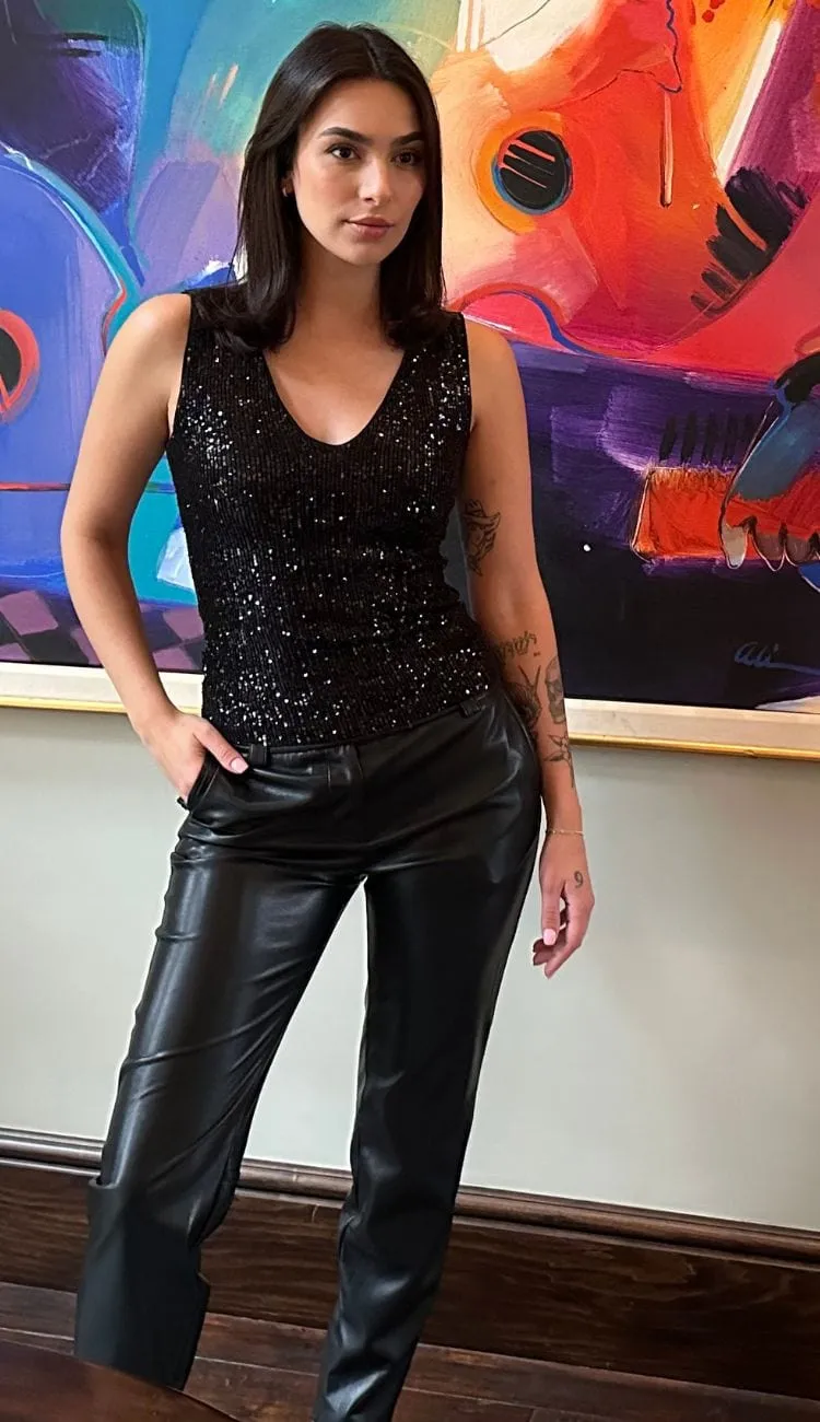 Alexandra Vegan Leather Pants