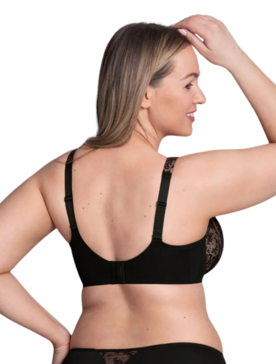 Anita Rosa Faia Fleur Underwire Side Support Bra, Black