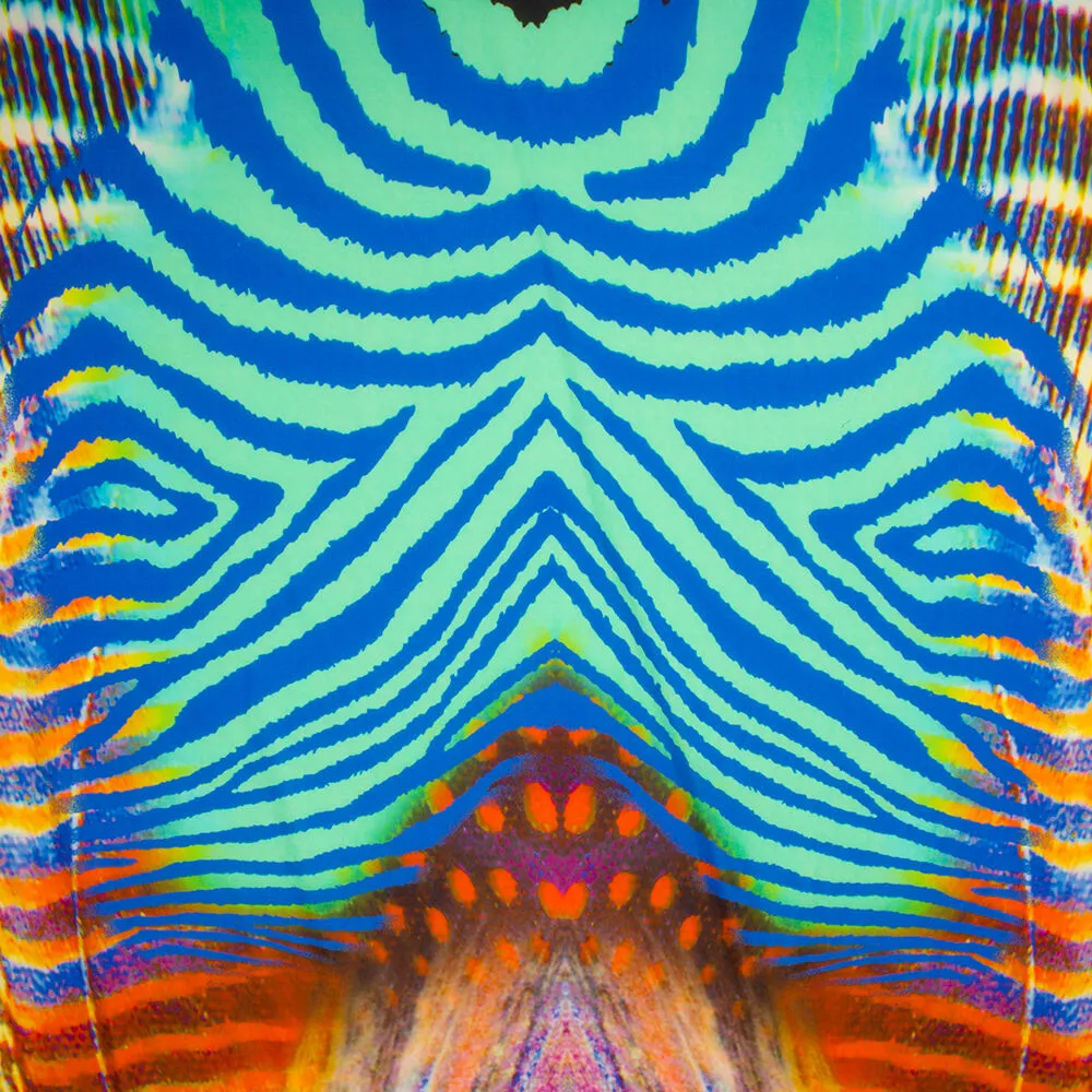 Blue/Multi-Coloured Printed Jersey