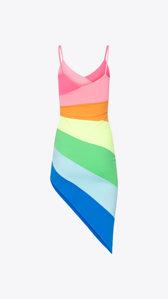Colorblock String Dress - Rainbow
