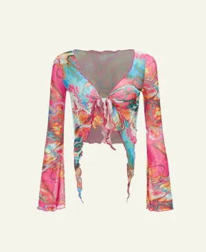 Colorful Hem Crop Top