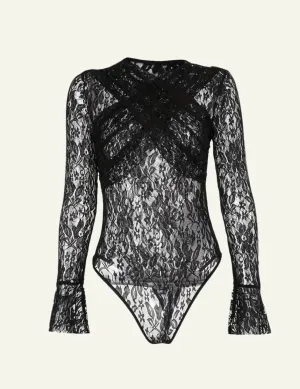 Cross Lace Bodysuit