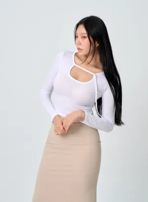 Cut-Out Cropped Top IF301