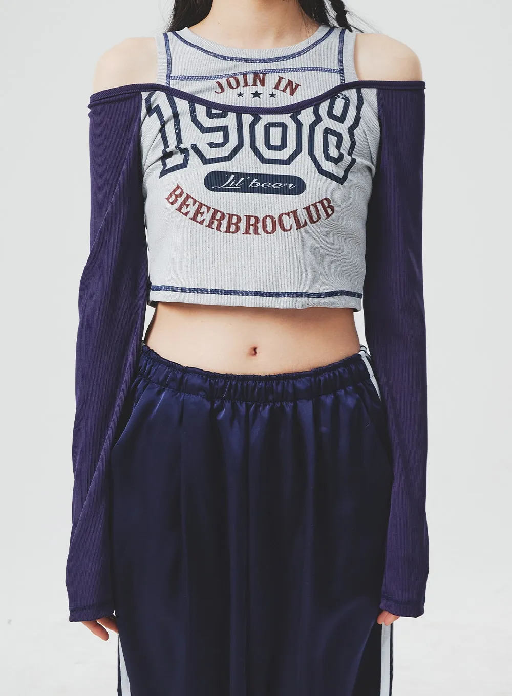 Cut Out Shoulder Top BA305