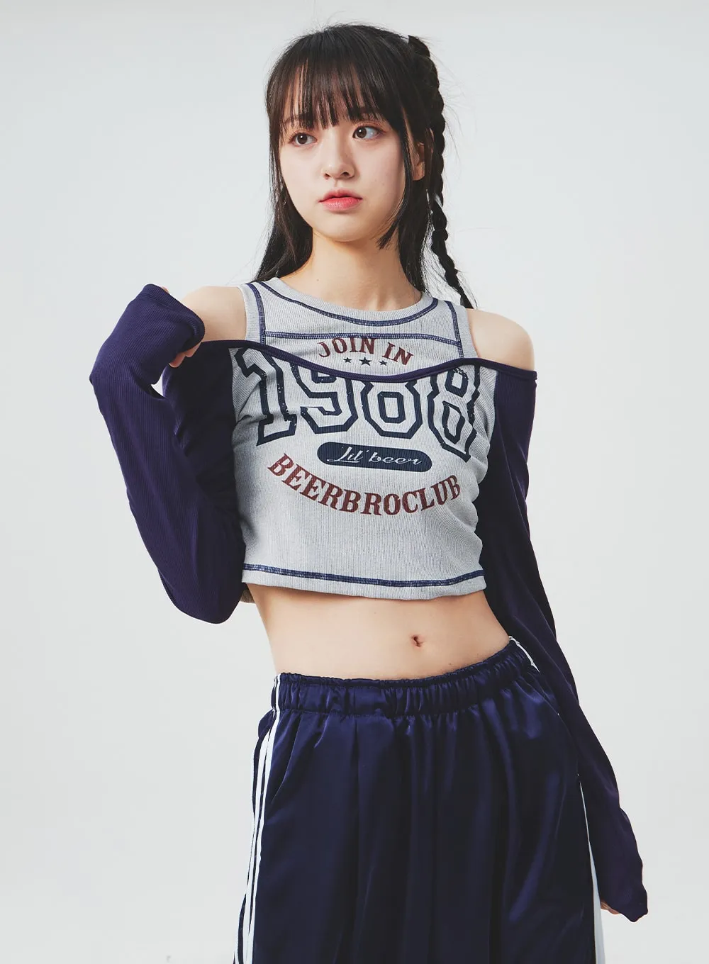 Cut Out Shoulder Top BA305