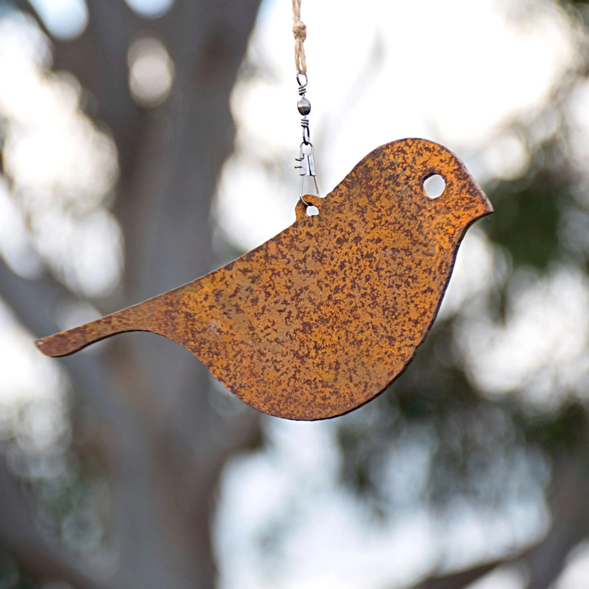 Hanging bird corten cut out - Small