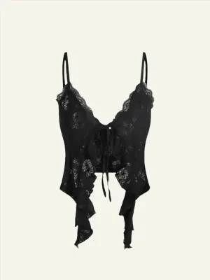 Lace Ruffle Top