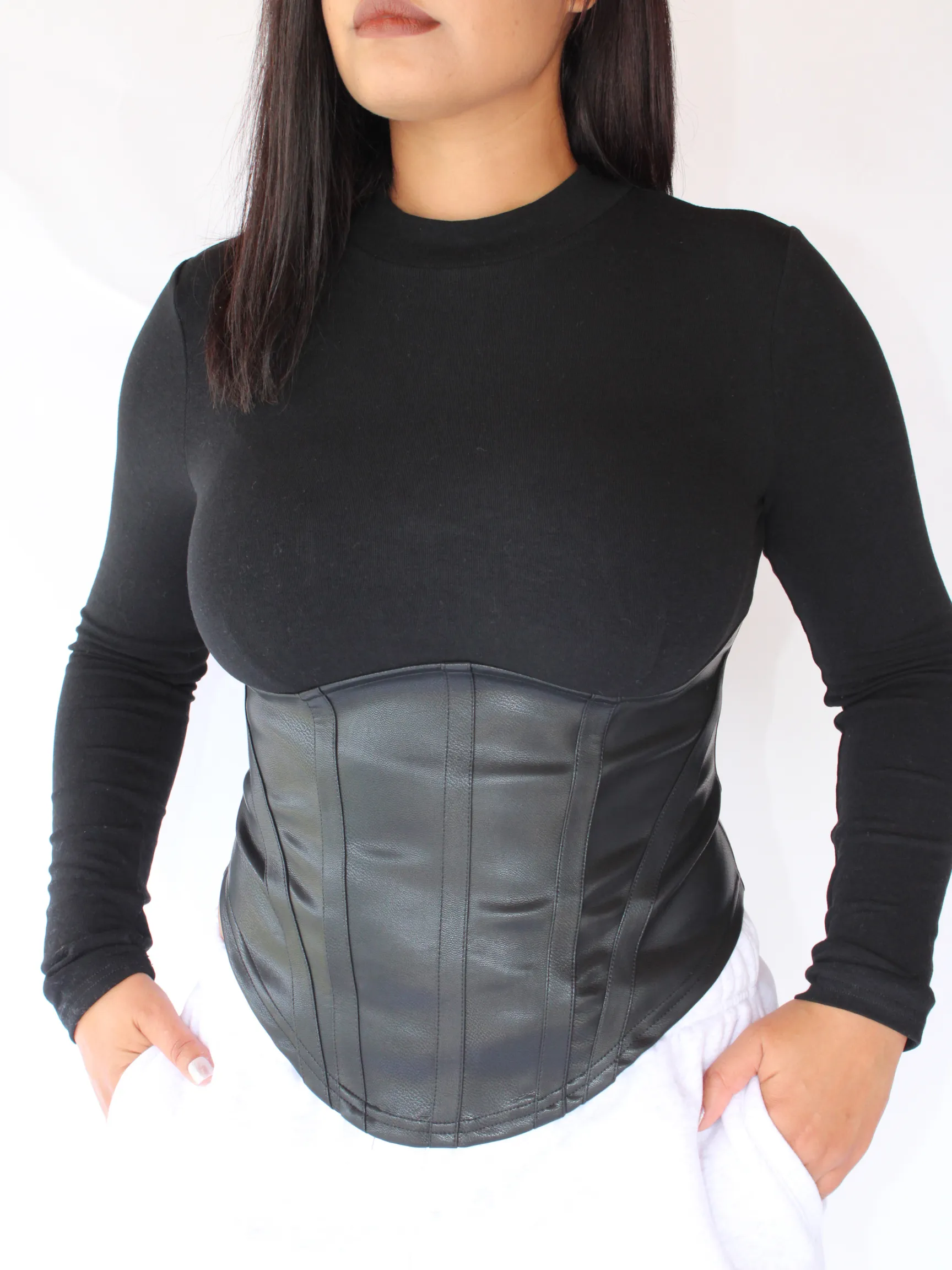 Rebel on Edge Corset Top - Black