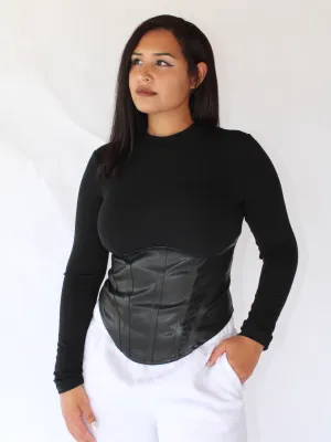Rebel on Edge Corset Top - Black