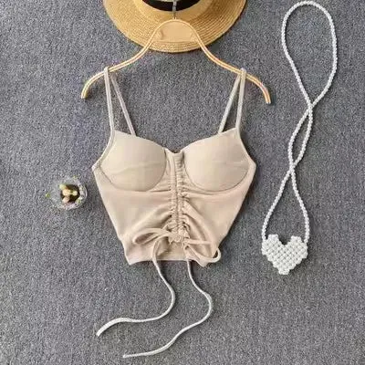 Strapless Tanks Camis Women Summer Corset Crop Tube Tops with Built In Bras