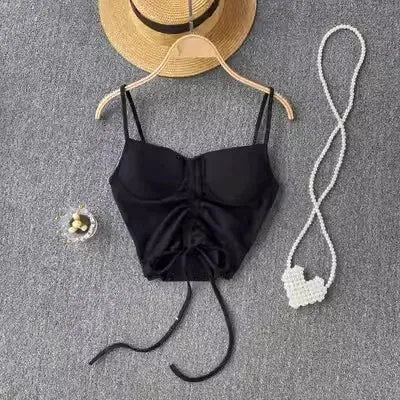 Strapless Tanks Camis Women Summer Corset Crop Tube Tops with Built In Bras